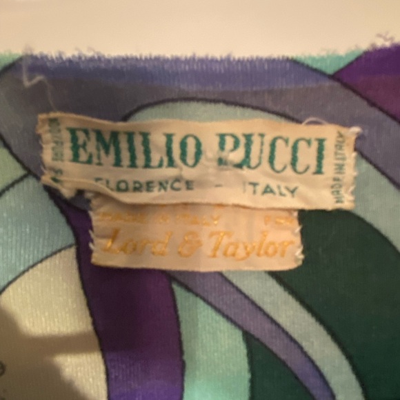 Emilio Pucci Womens Purple Blue Vintage 1960s 1970s Silk Dress - Picture 6 of 11